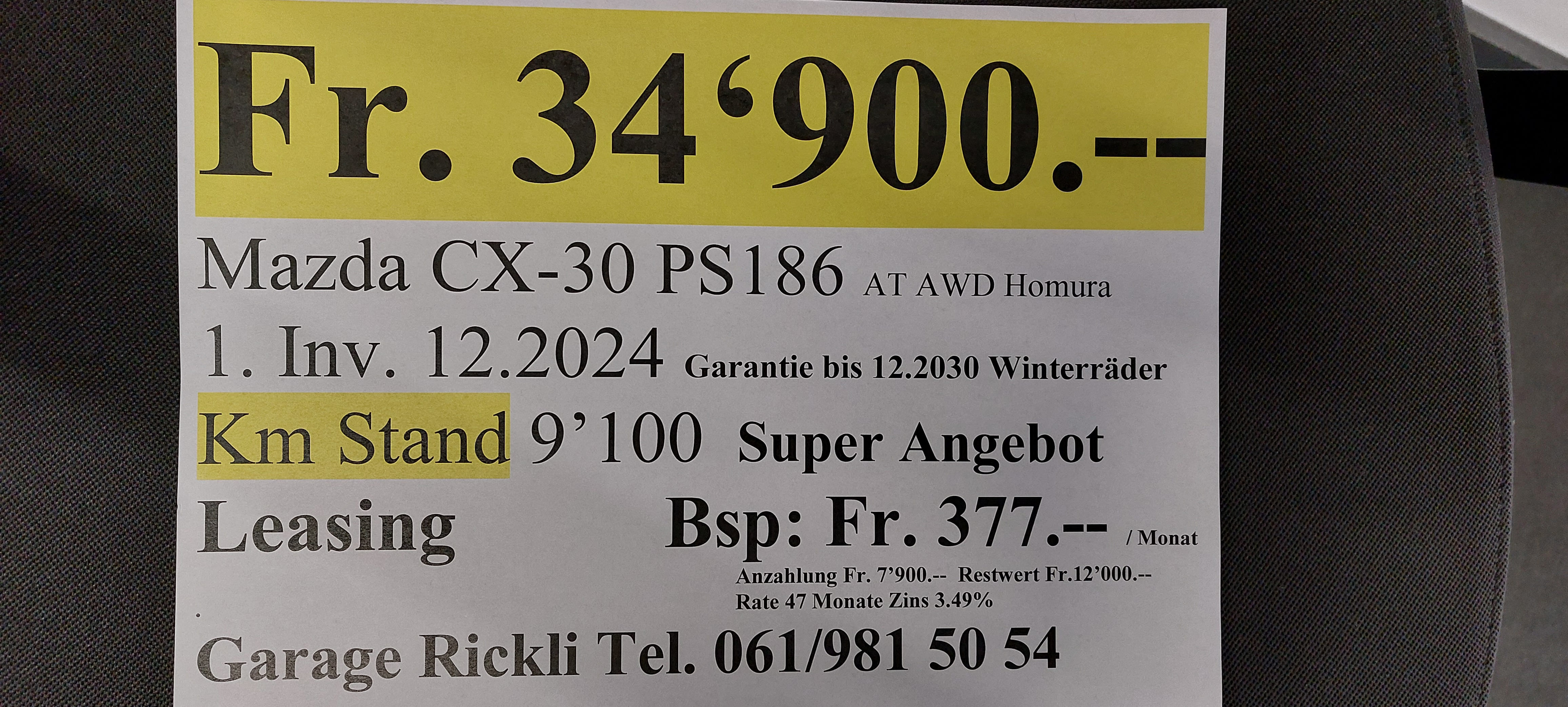 MAZDA CX-30 2.0 186 Homura AWD Kaufen