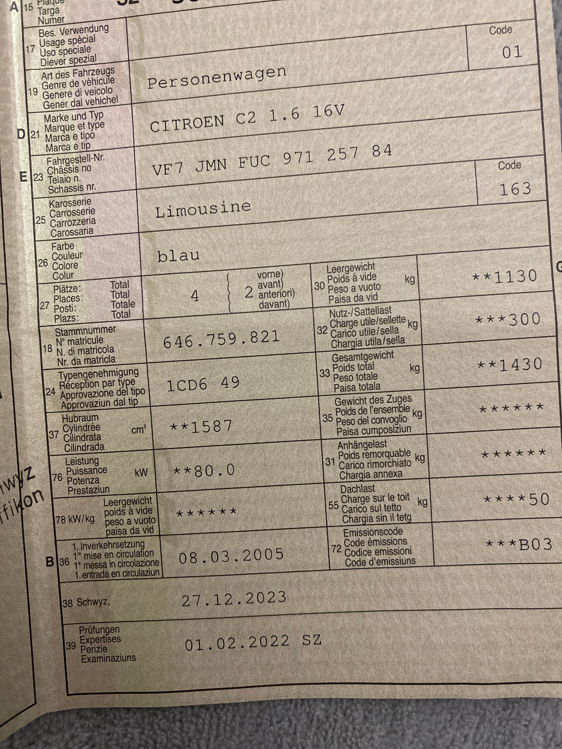 CITROEN C2 1.6i VTR Diamond À vendre