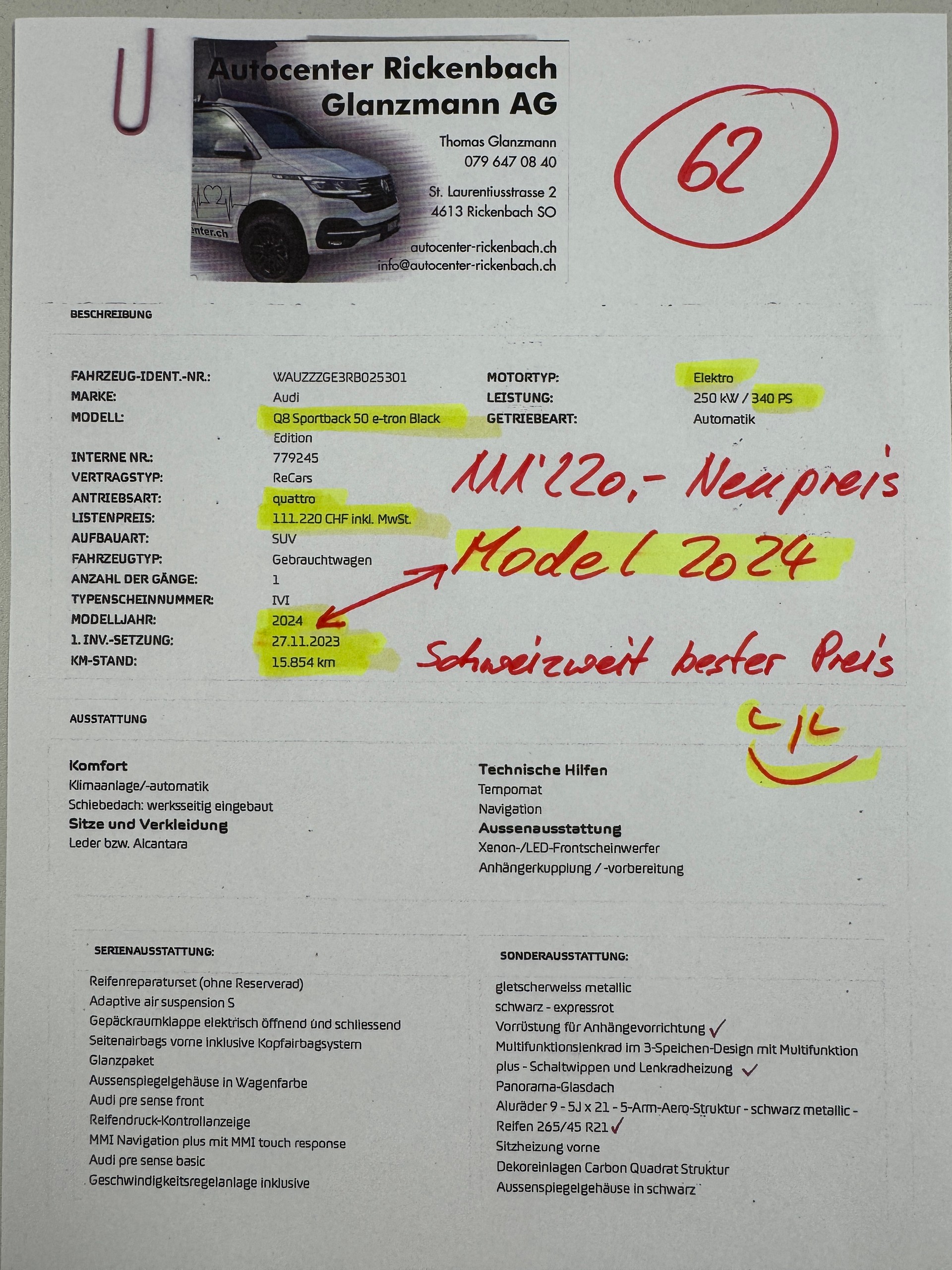 AUDI Q8 Sportback 50 e-tron Black Edition quattro ((340PS)) *Np.111'220.-* CH Auslieferung-image-1