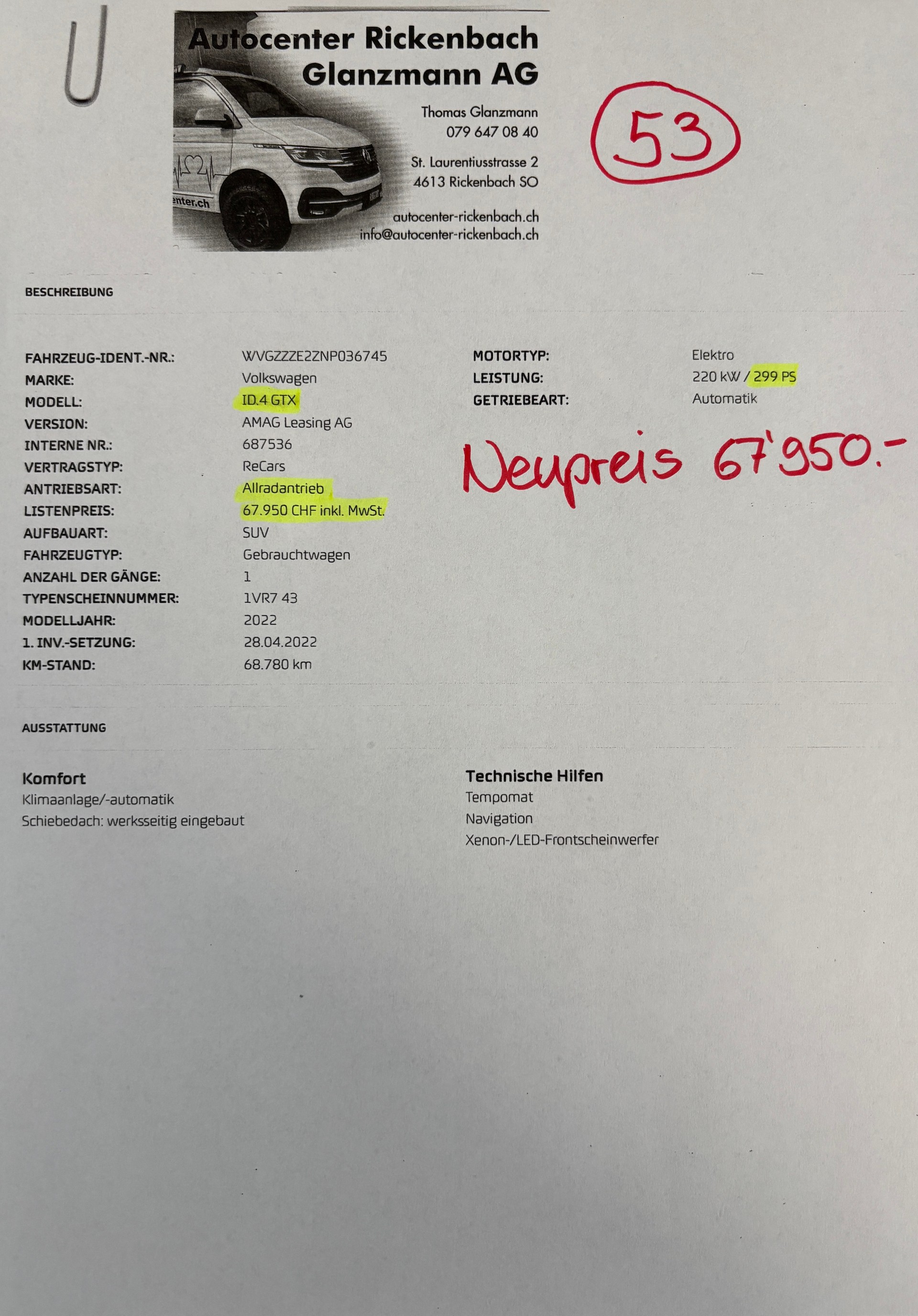 VW ID.4 GTX 77 kWh 4Motion *Np.67'950.-*🇨🇭CH Auslieferung-showroom-element-1