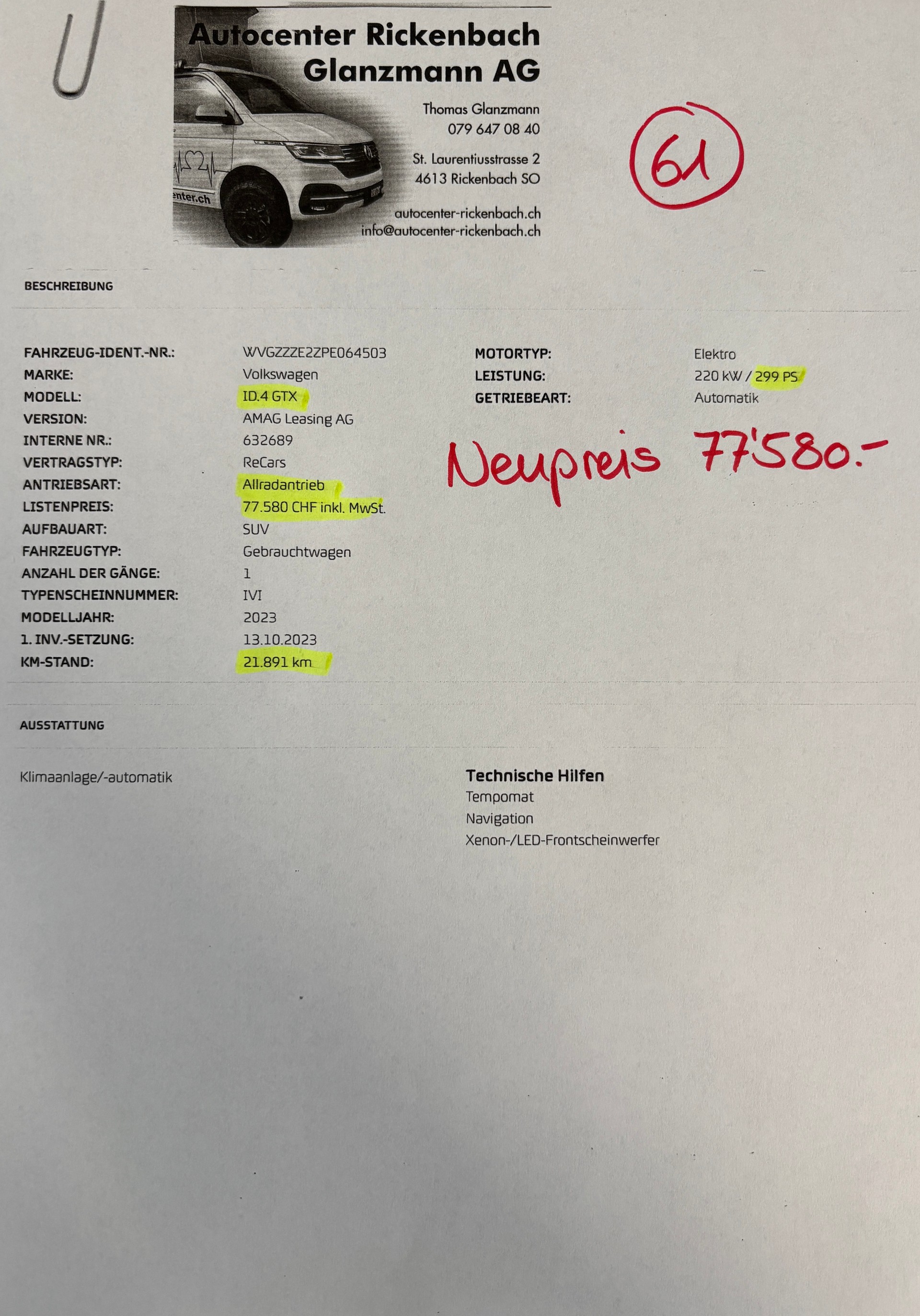 VW ID.4 GTX 77 kWh 4Motion *Np.77'580.-*🇨🇭CH Auslieferung-showroom-element-1