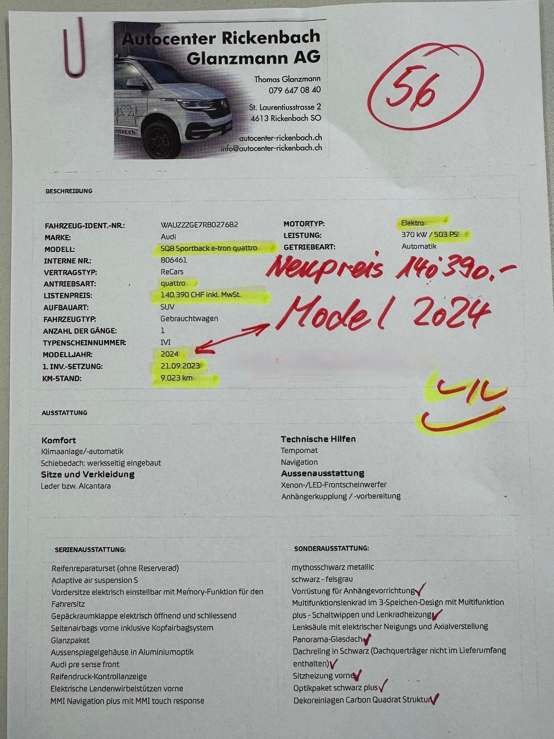 AUDI SQ8 Sportback e-tron quattro *503PS* ((Model 2024)) *Np.140`390.-* CH Auslieferung-image-2