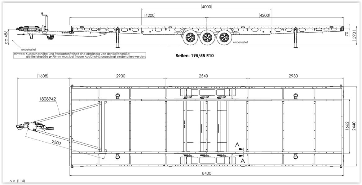 AUTOTRAILER Châssis Tridem L8400-image-7