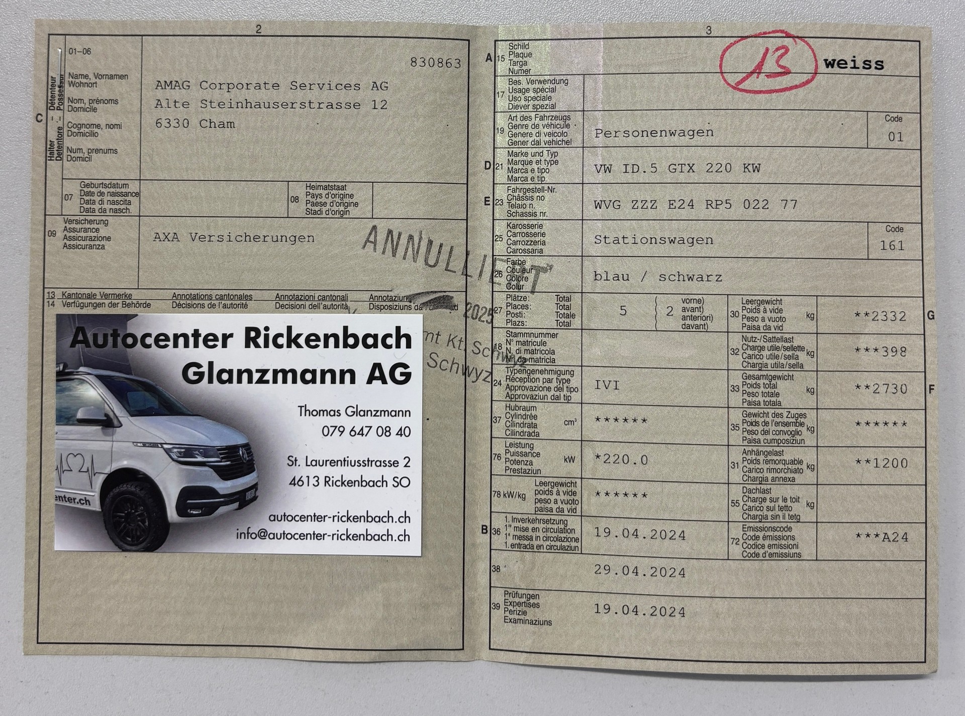 VW ID.5 GTX 77 kWh 4Motion (Np.83`310.-) 299PS AHK PanoDach Vollausstattung CH-Ausl.-image-23
