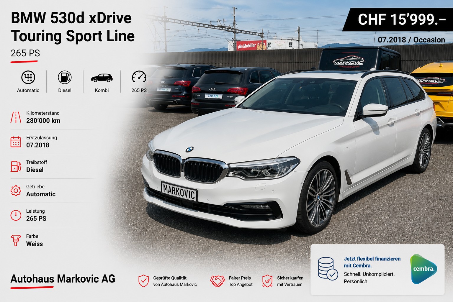 BMW 530d xDrive Touring Sport Line Steptronic-image-0