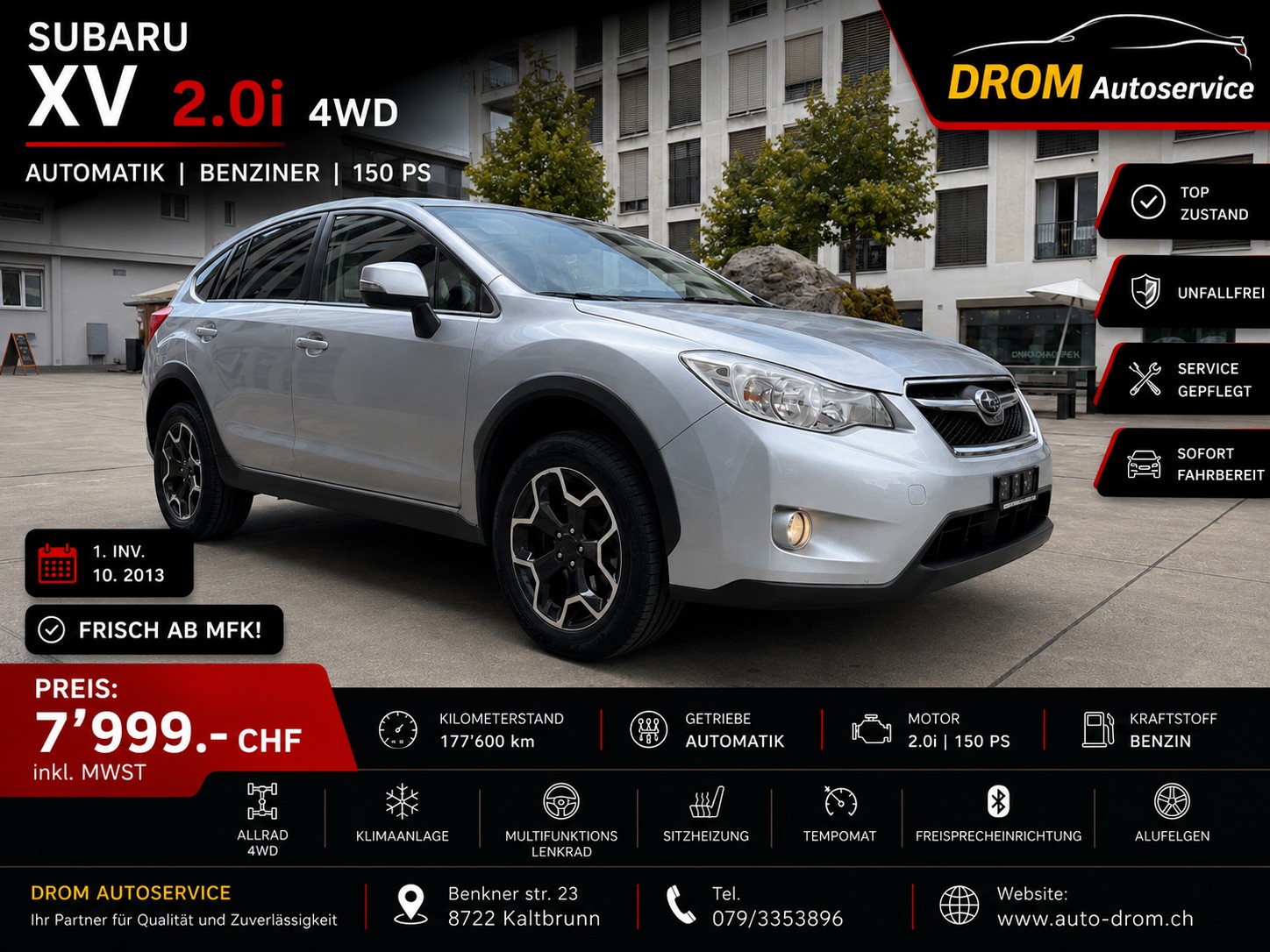 SUBARU XV 2.0 Swiss Three AWD CVT