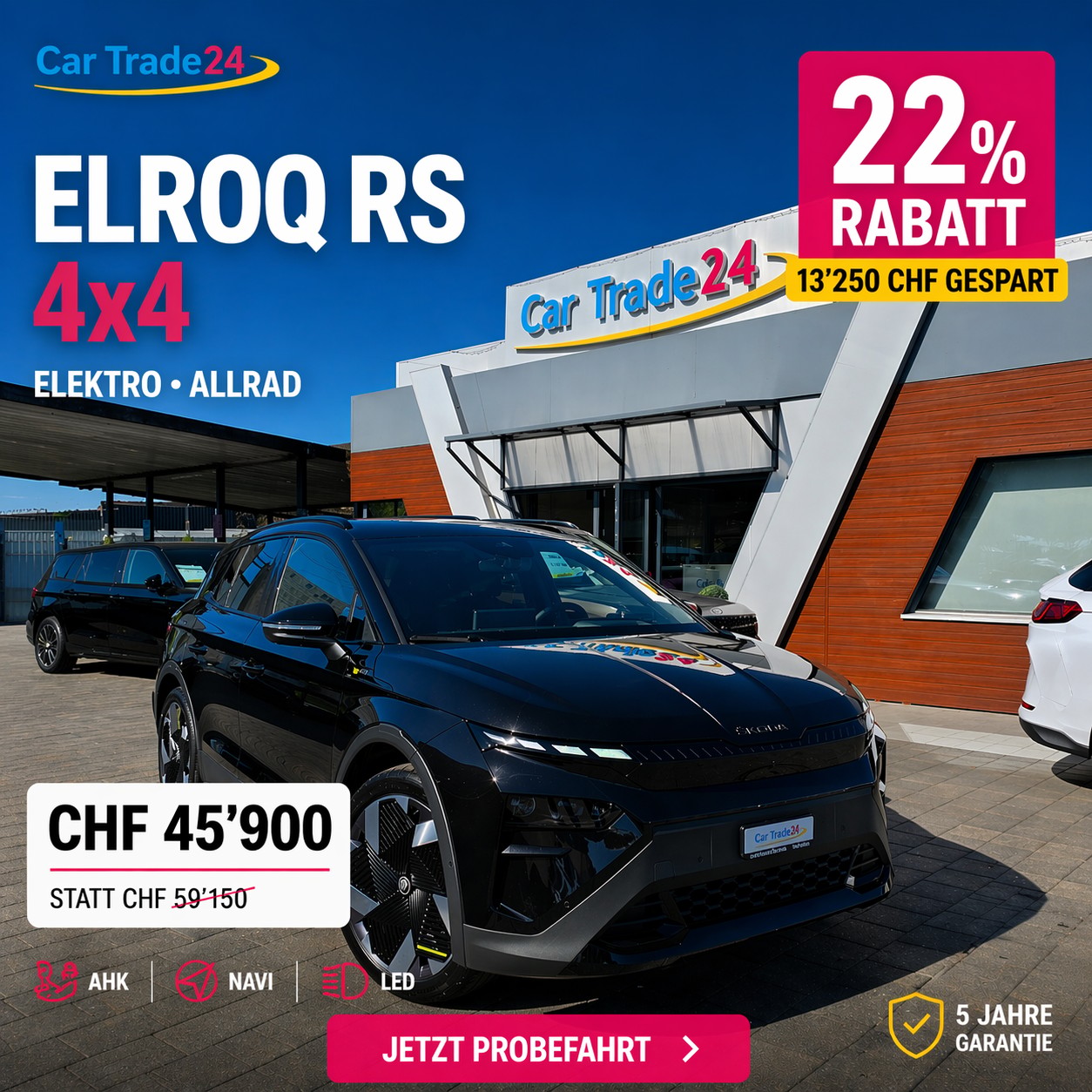 SKODA Elroq RS 4x4 RS MAXX + AHK + 5 Jahre Garantie-image-2