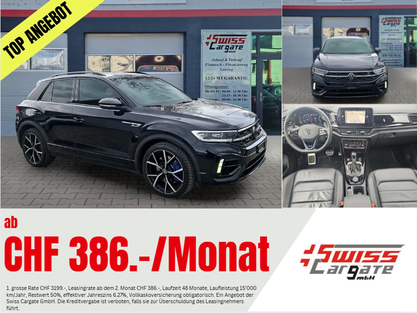 VW T-Roc 2.0 TSI R DSG 4Motion mit El. Ledersitze & 19" Alu-image-0