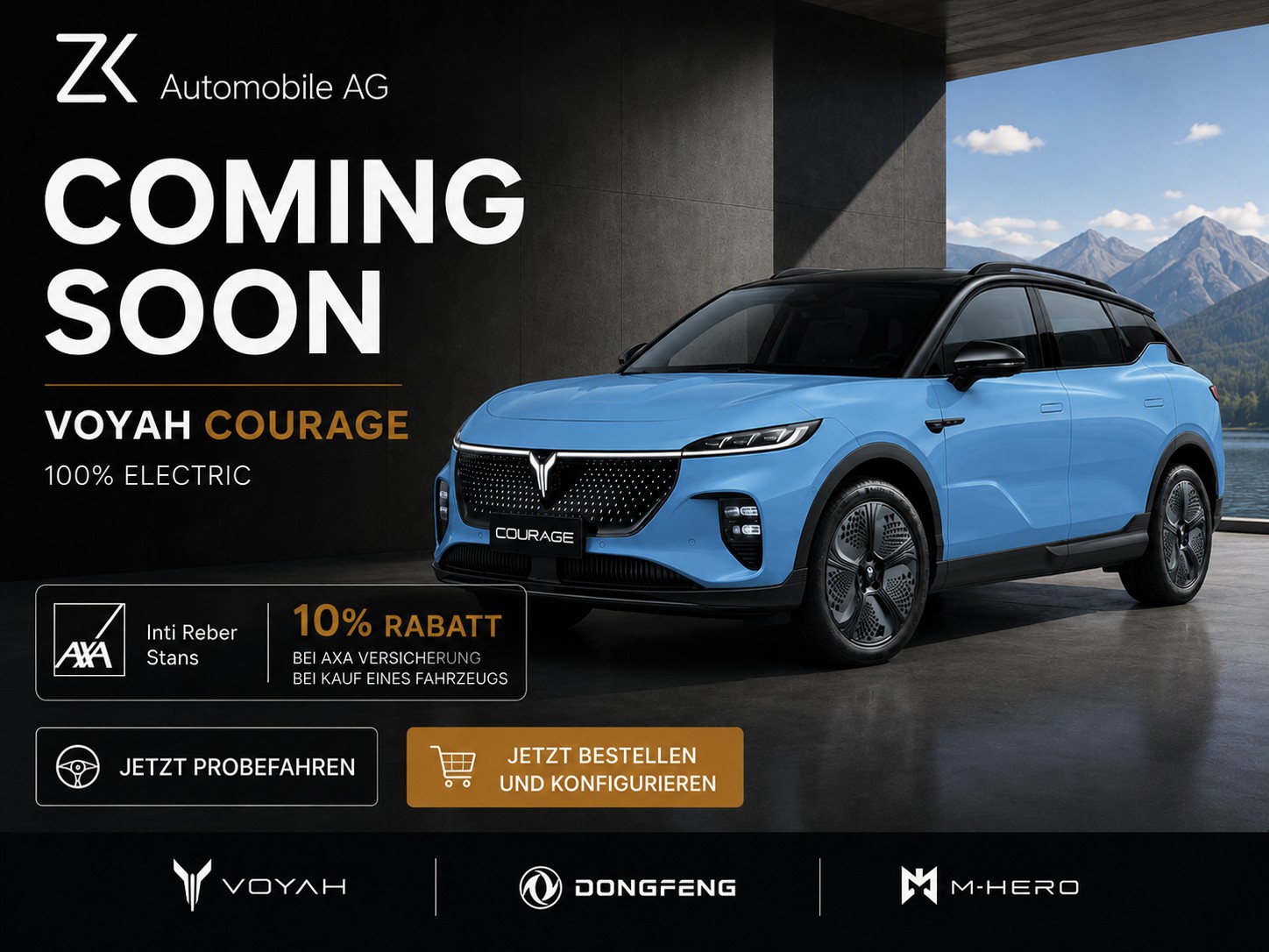 VOYAH Courage 80 kWh 4WD 435PS Azure Blue Metallic