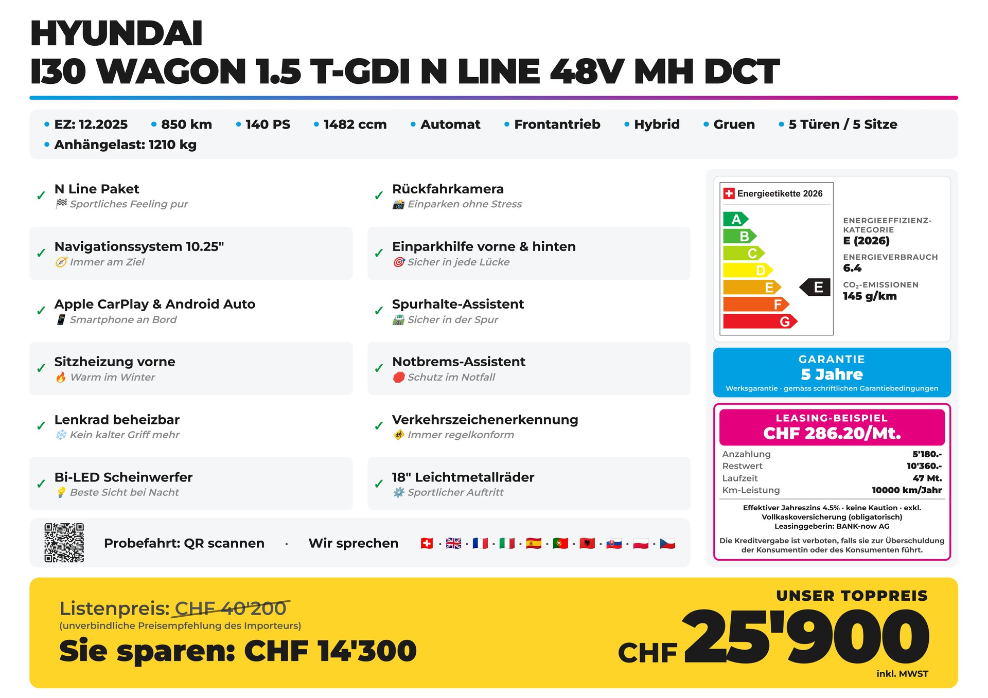 HYUNDAI i30 Wagon 1.5 T-GDi N Line 48V MH DCT-image-1