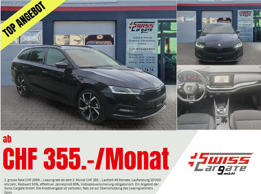 SKODA Octavia Combi 2.0 TSI SportLine DSG 4x4 190PS mit AHK-Vorbereitung & Head-Up Display-image-0