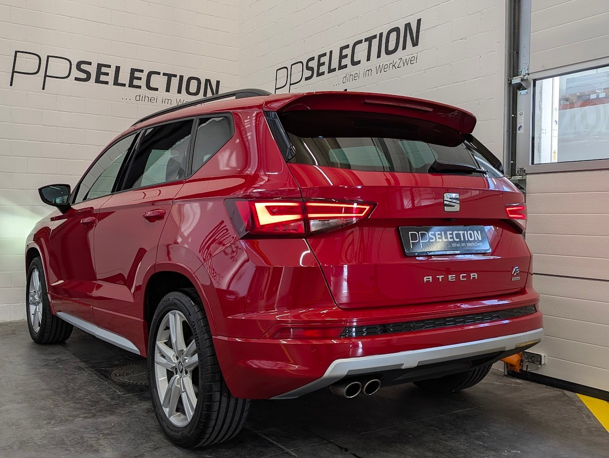 SEAT Ateca*1.HAND CH-AUTO FRISCH AB MFK+SERVICE+12MT GAR AHK 1'900KG 360CAM PANO*-image-31