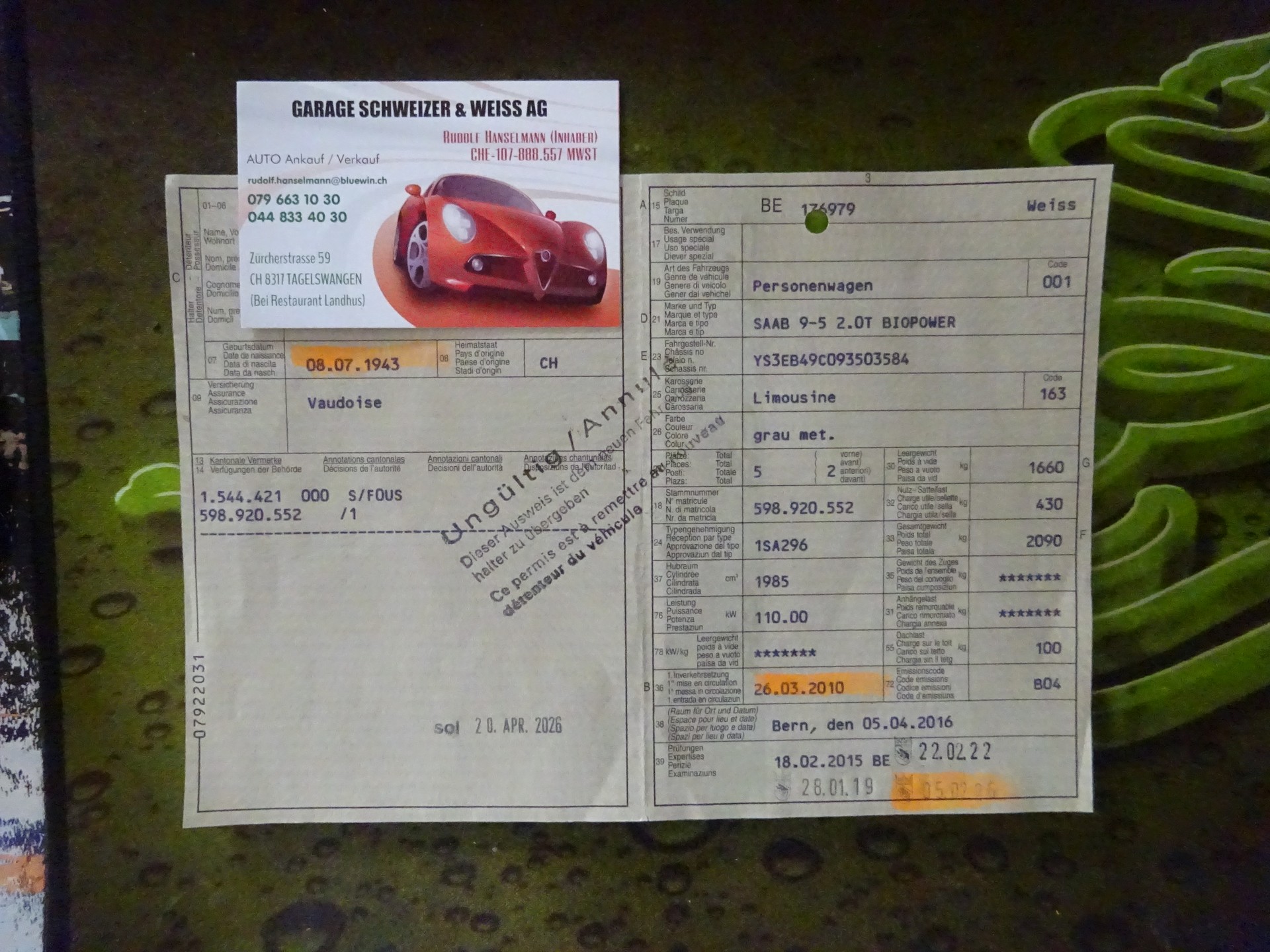 SAAB 9-5 2.0t BioPower Griffin Automatic- MFK 2.2026 - SERVICE NEU-image-13
