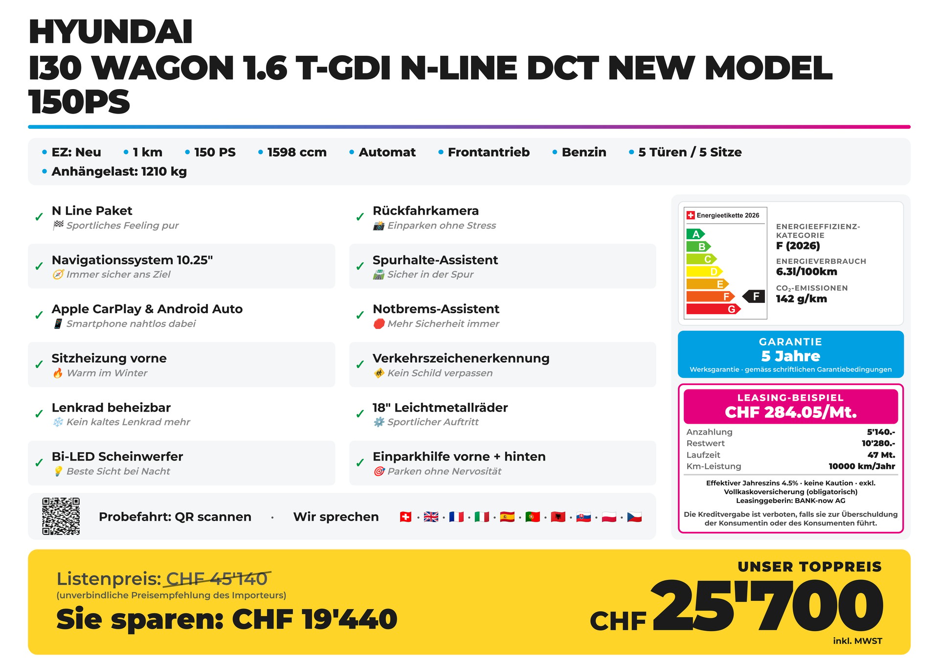 HYUNDAI i30 Wagon 1.6 T-GDi N-Line DCT NEW MODEL 150PS-image-1