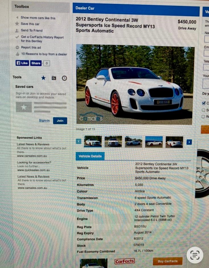 BENTLEY CONTINENTAL ECHTER ISR nur 100 Stück! 12 Zylinder, E85 , E5-image-0