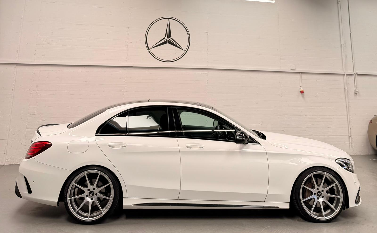 MERCEDES-BENZ C 250 AMG Line 4Matic 9G-Tronic (C63s AMG Bodykit) White Black Performance H&R Federn CH-Fahrzeug & Gratisservice-image-5