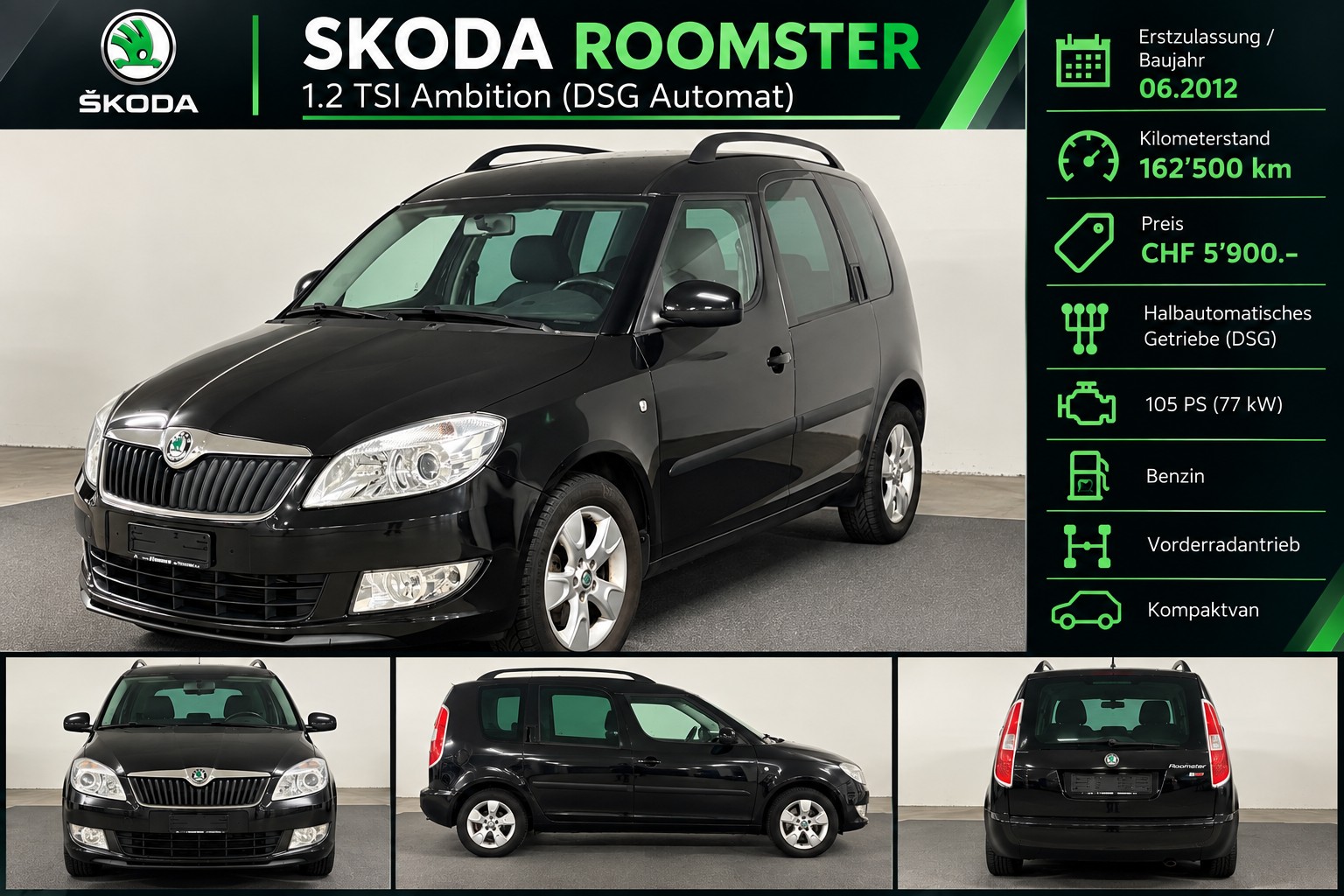 SKODA Roomster 1.2 TSI Ambition (DSG Automat) Frisch ab MFK-image-0
