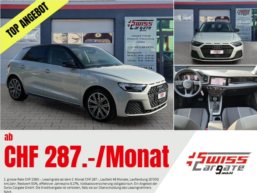 AUDI A1 Sportback 30 TFSI S-tronic Intense mit 5J Werksgarantie oder bis 100000km-image-0