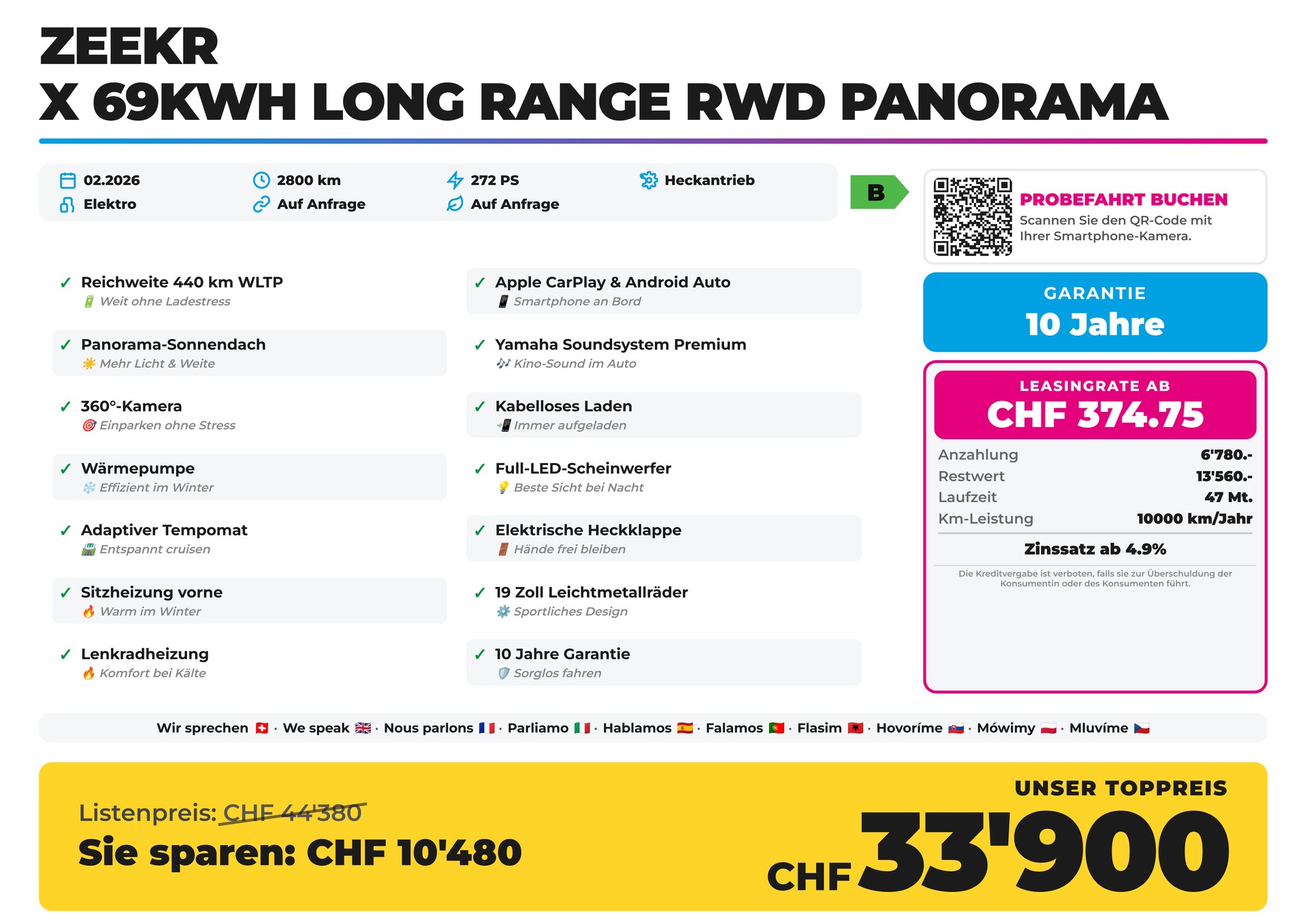 ZEEKR X 69kWh Long Range RWD Panorama Reichweite 440 km-showroom-element-1