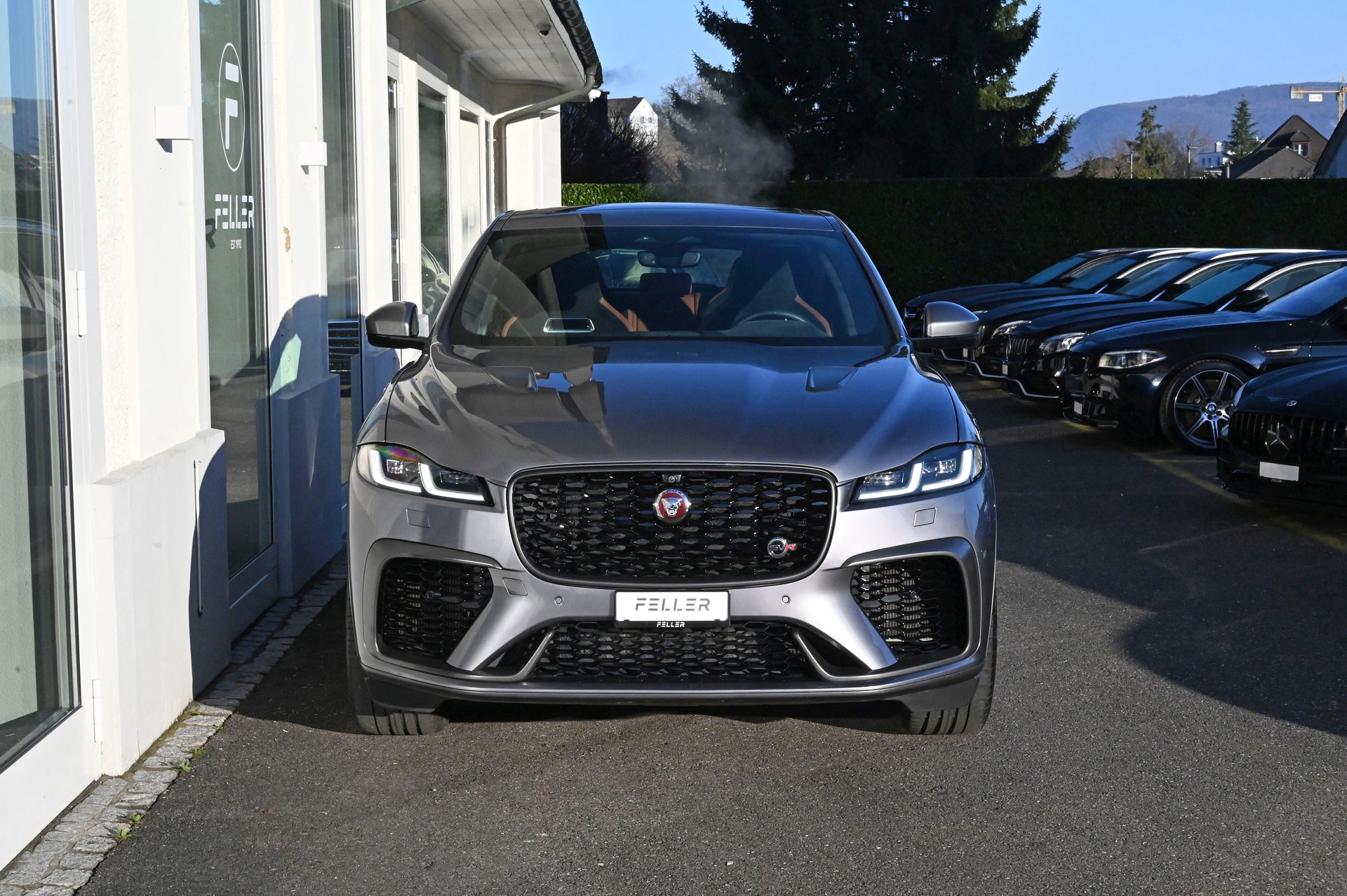 JAGUAR F-Pace 5.0 V8 SVR P550 AWD Eiger Gray / Tan-showroom-element-1