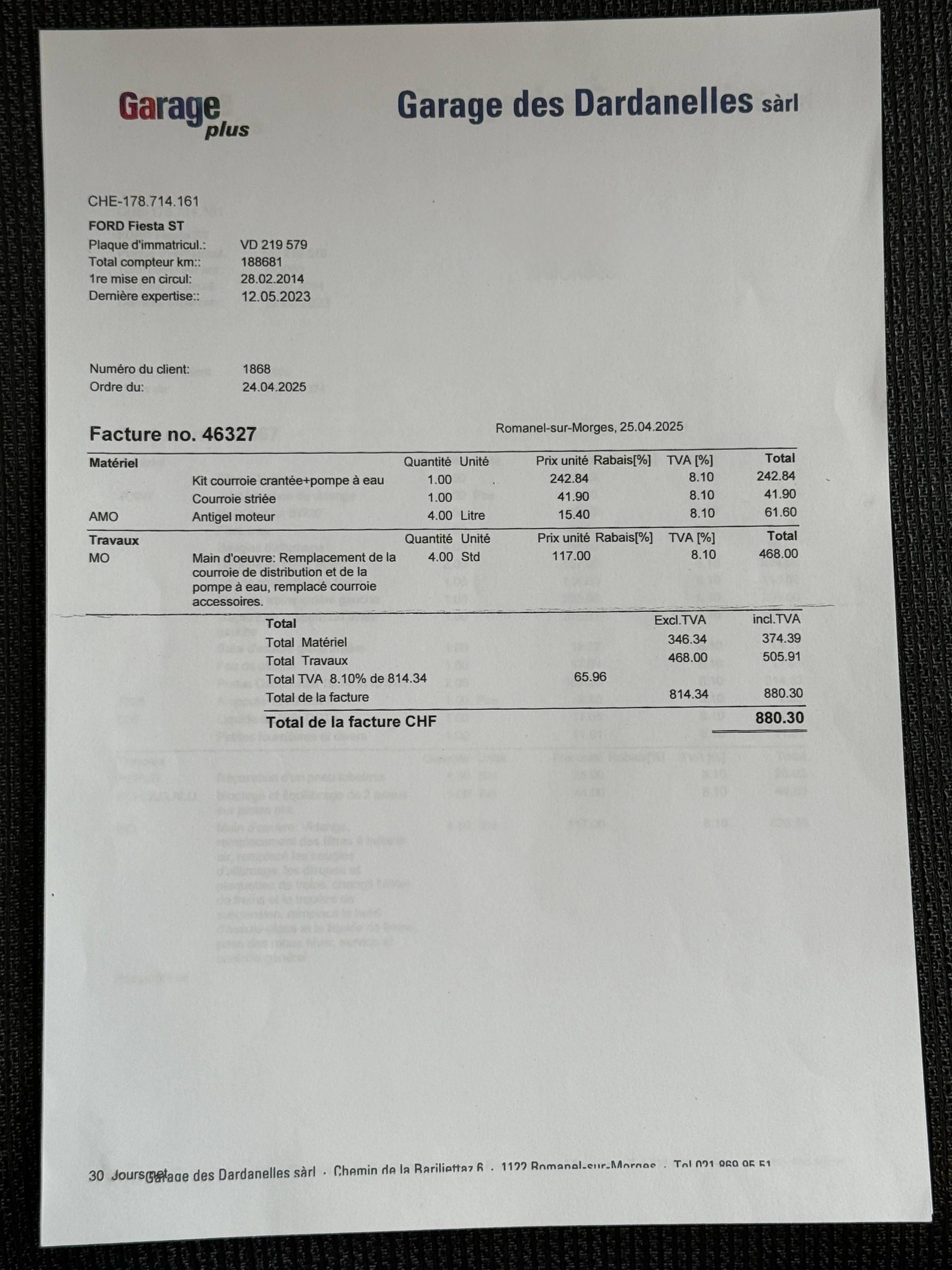 FORD Fiesta 1.6 SCTi ST-1 - Nouvelle Expertise - NEU MFK : 28.05.2026 - Distribution Faite en Ordre - Grand Service fait 23.04.2026-image-29