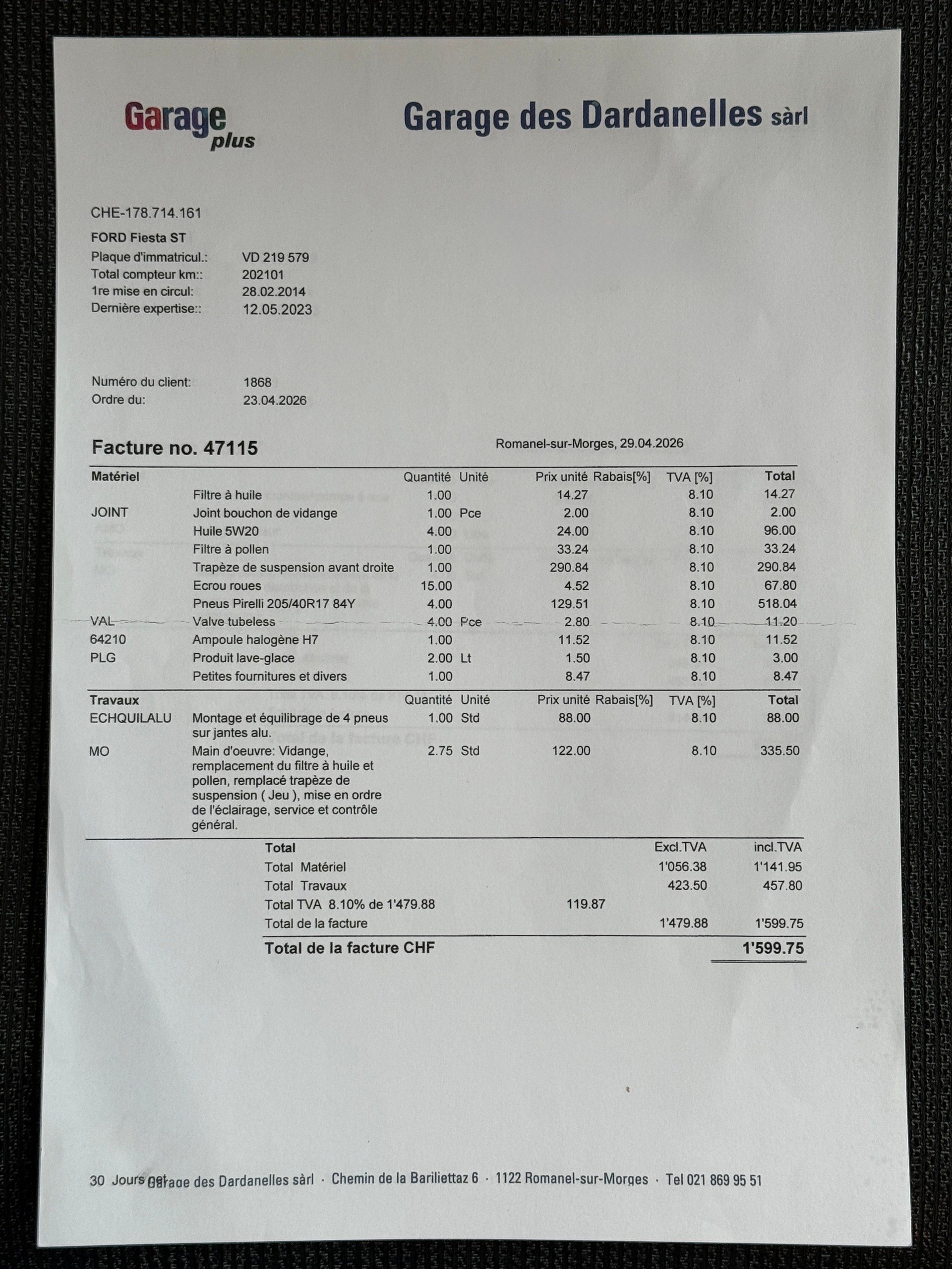 FORD Fiesta 1.6 SCTi ST-1 - Nouvelle Expertise - NEU MFK : 28.05.2026 - Distribution Faite en Ordre - Grand Service fait 23.04.2026-image-28