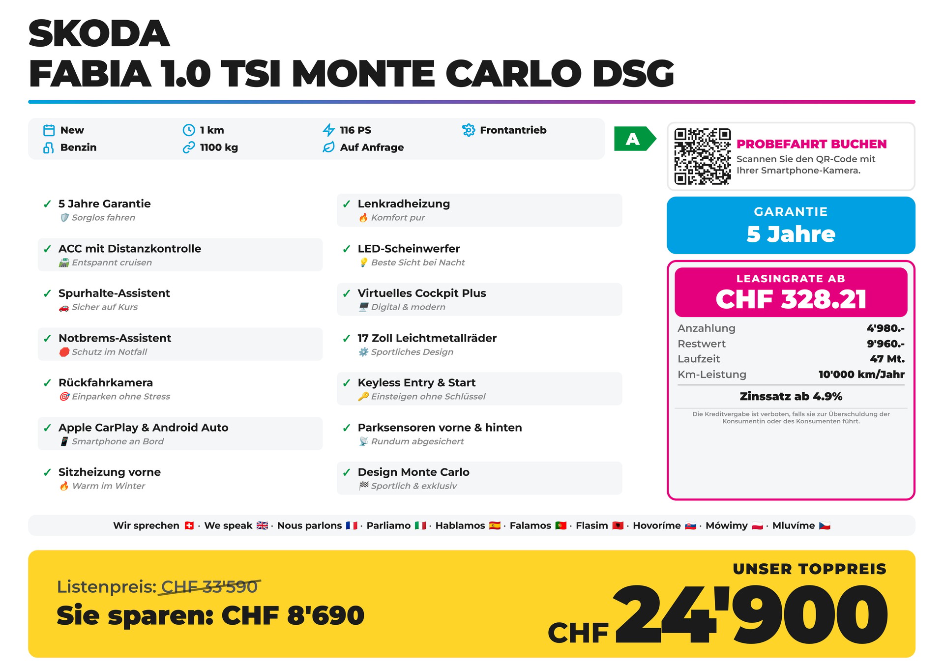 SKODA Fabia 1.0 TSI Monte Carlo DSG 2026-image-1