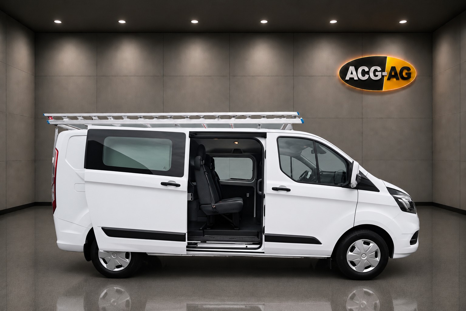FORD Transit Custom Van 320 L2H1 DK Trend ** 6-Plätzer ** RF-Kamera ** Anh-Kupplung ** Dachtäger ** Heckleiter ** Frisch Ab MFK-image-6