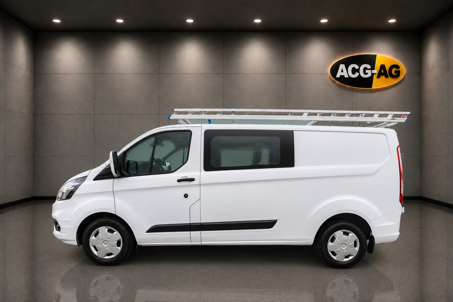 FORD Transit Custom Van 320 L2H1 DK Trend ** 6-Plätzer ** RF-Kamera ** Anh-Kupplung ** Dachtäger ** Heckleiter ** Frisch Ab MFK-image-3