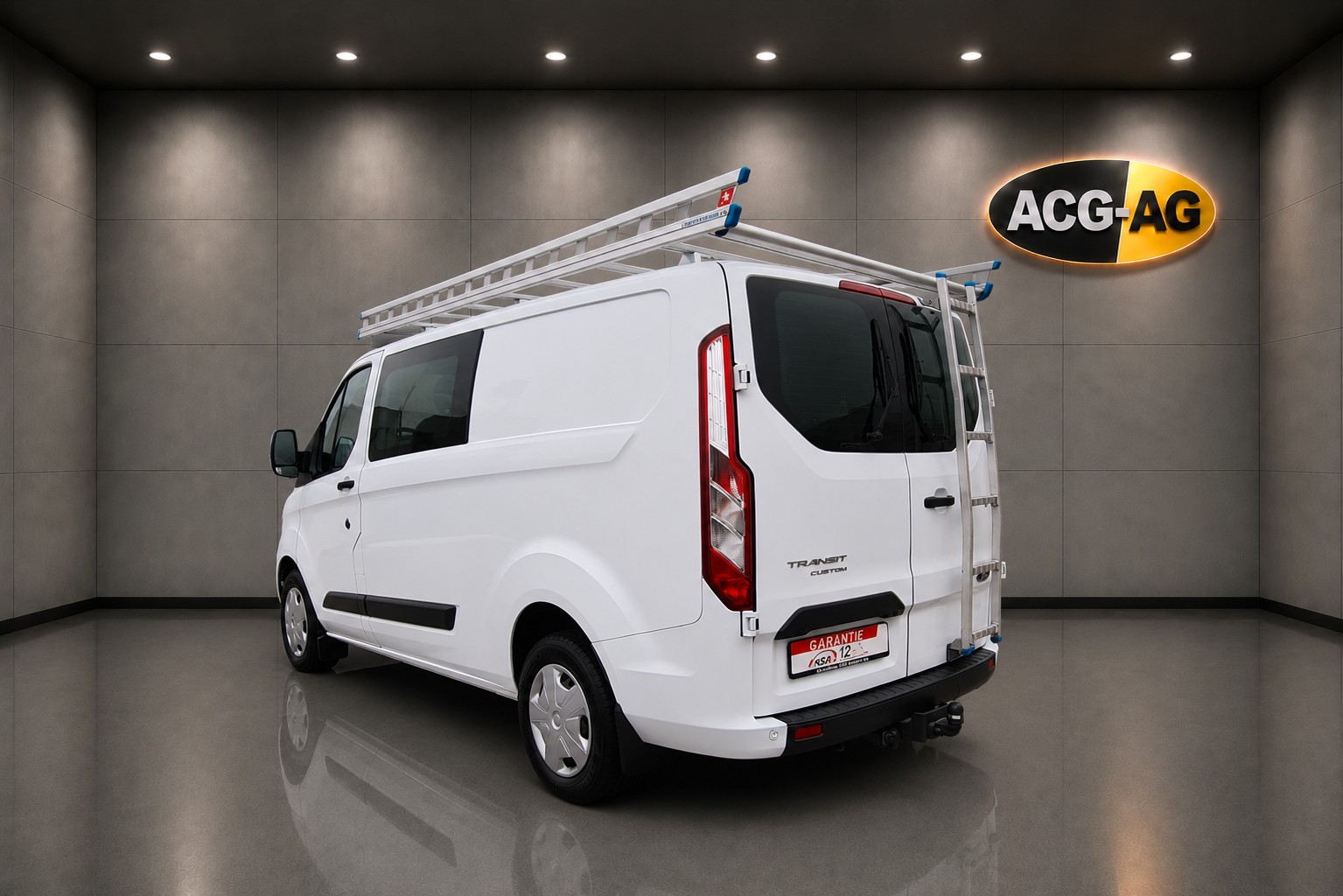 FORD Transit Custom Van 320 L2H1 DK Trend ** 6-Plätzer ** RF-Kamera ** Anh-Kupplung ** Dachtäger ** Heckleiter ** Frisch Ab MFK-image-8