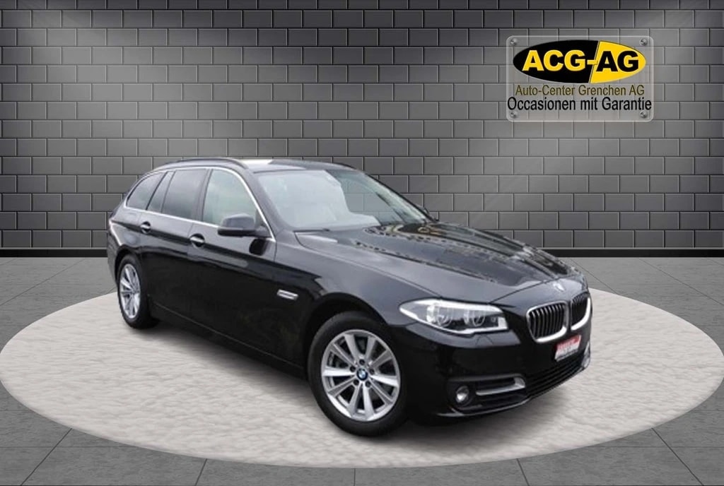 BMW 520d Touring xDrive Steptronic ** Voll-Leder Ausstattung ** G.Navi mit RF-kamera ** Frisch ab MFK **-image-0