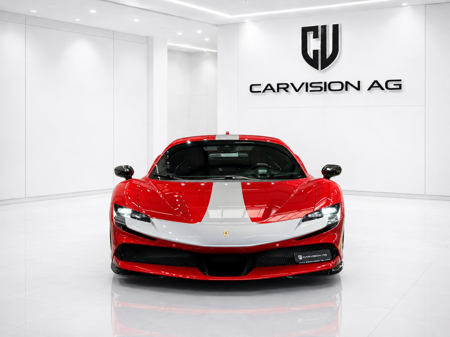 FERRARI SF90 Stradale * Assetto Fiorano * Full Carbon Interieur & Exterieur * CH-Fahrzeug * Colore Rosso F1 *-image-1