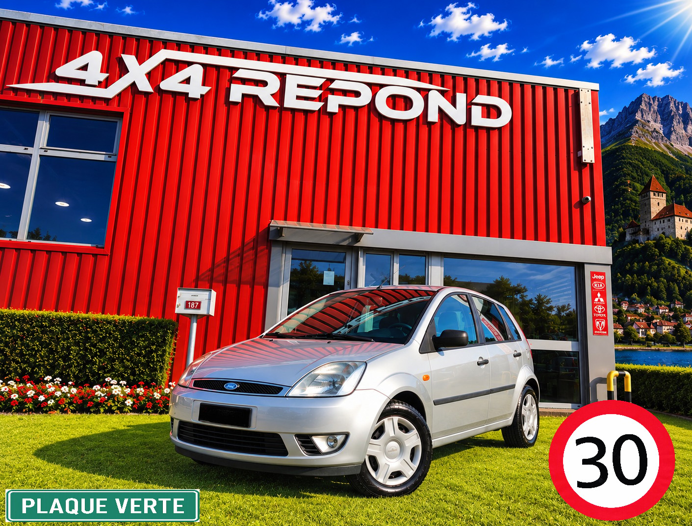 FORD Fiesta 1.4 limitée 30km/h Vert-image-0