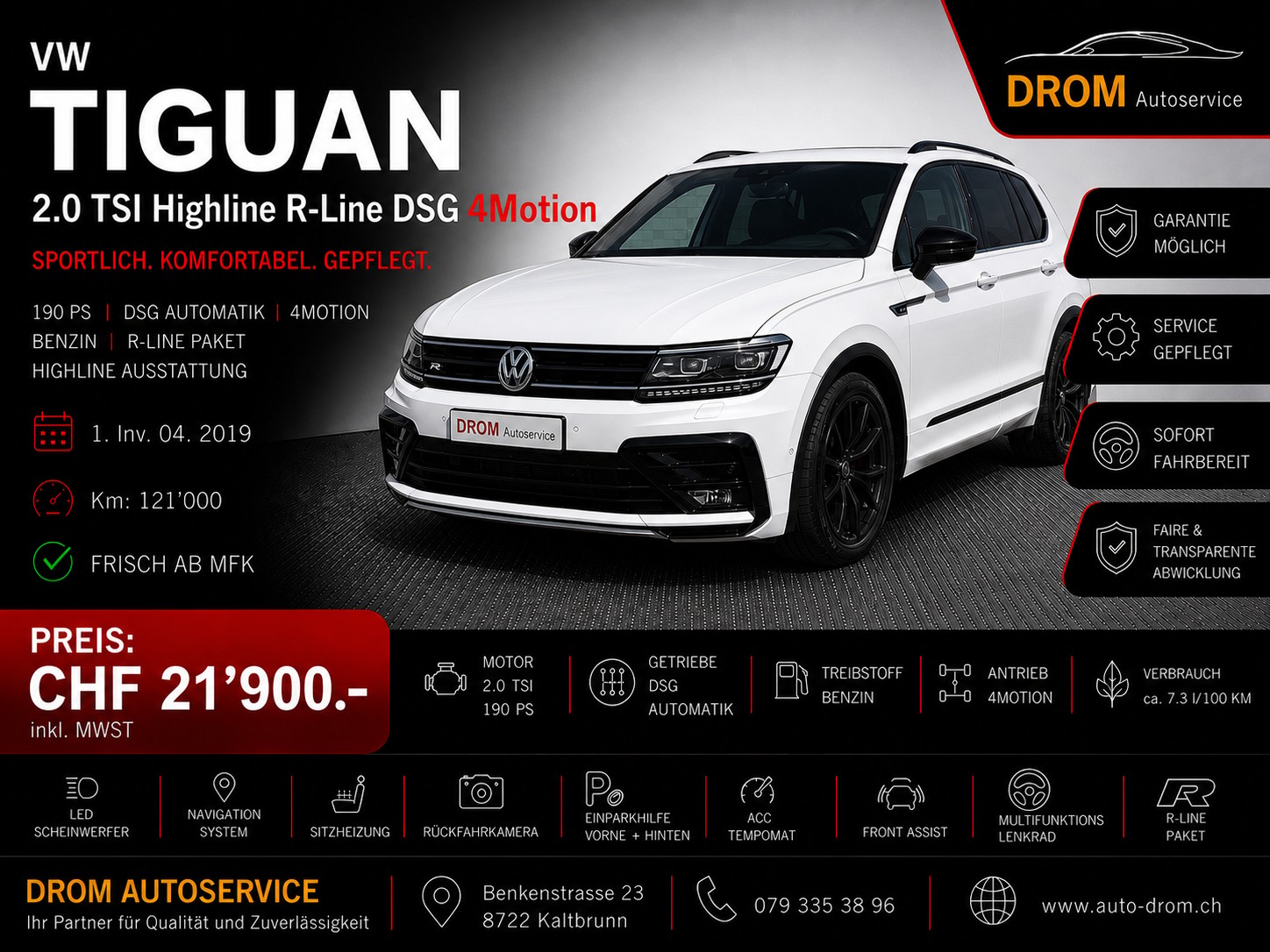 VW Tiguan 2.0TSI Highline R- Line 4Motion DSG-image-0