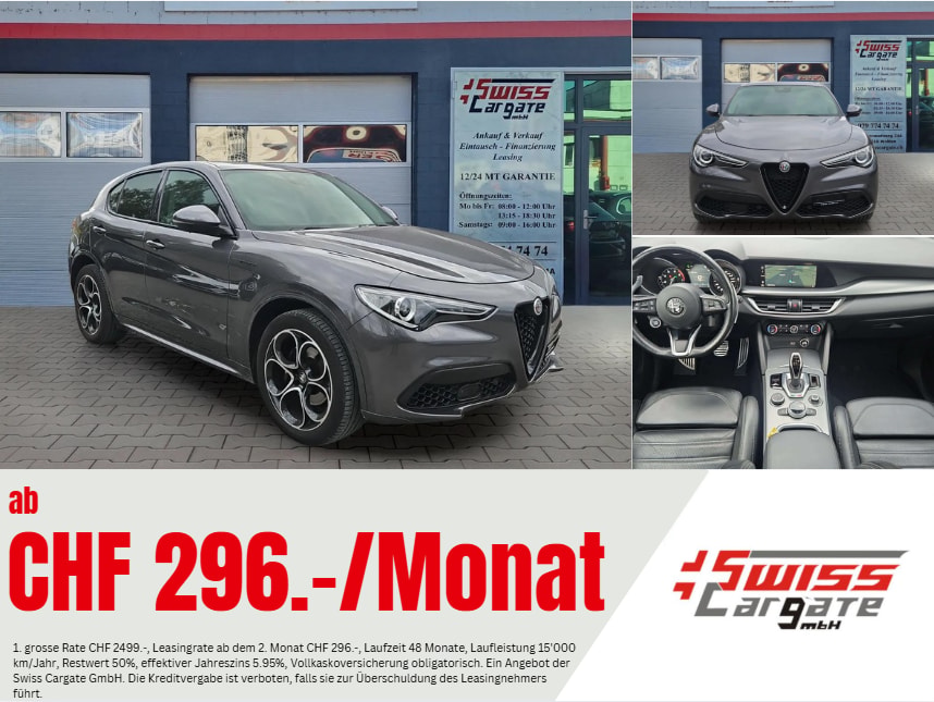 ALFA ROMEO Stelvio 2.0 Veloce Q4 Automatic 280PS mit Panoramadach-image-0