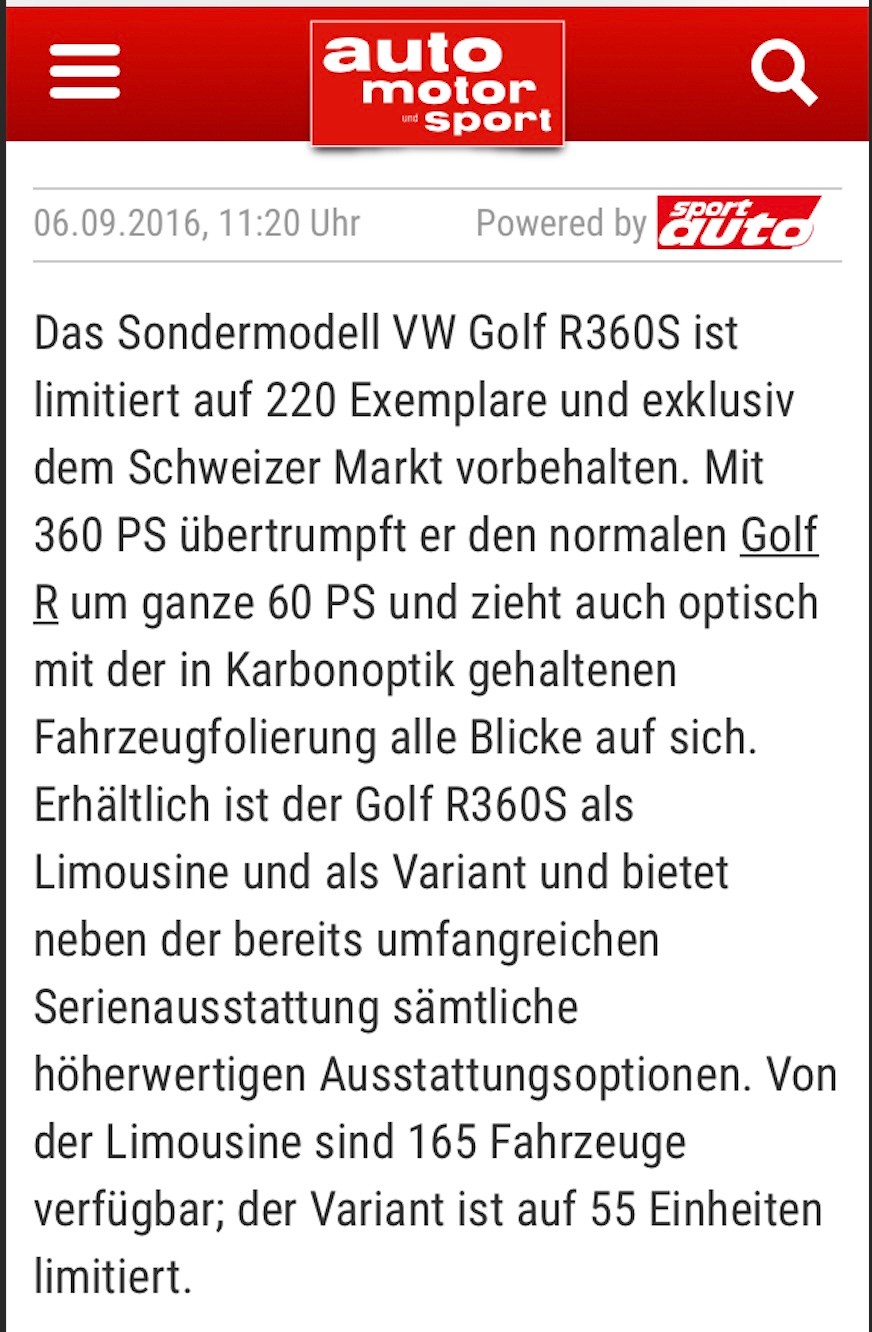 VW Golf R360S ABT Variant 2.0 TSI R 4Motion DSG - Einer von 55 Stück-image-5
