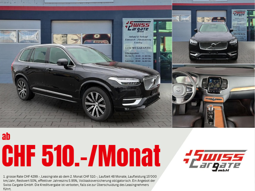 VOLVO XC90 B6 Benzin Mild Hybrid AWD Inscription Geartronic mit AHK + Panoramadach mit Werksgarantie & Gratisservice-image-0