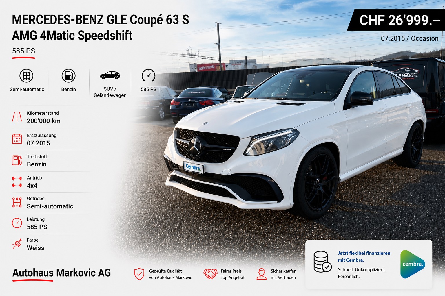 MERCEDES-BENZ GLE Coupé 63 S AMG 4Matic Speedshift