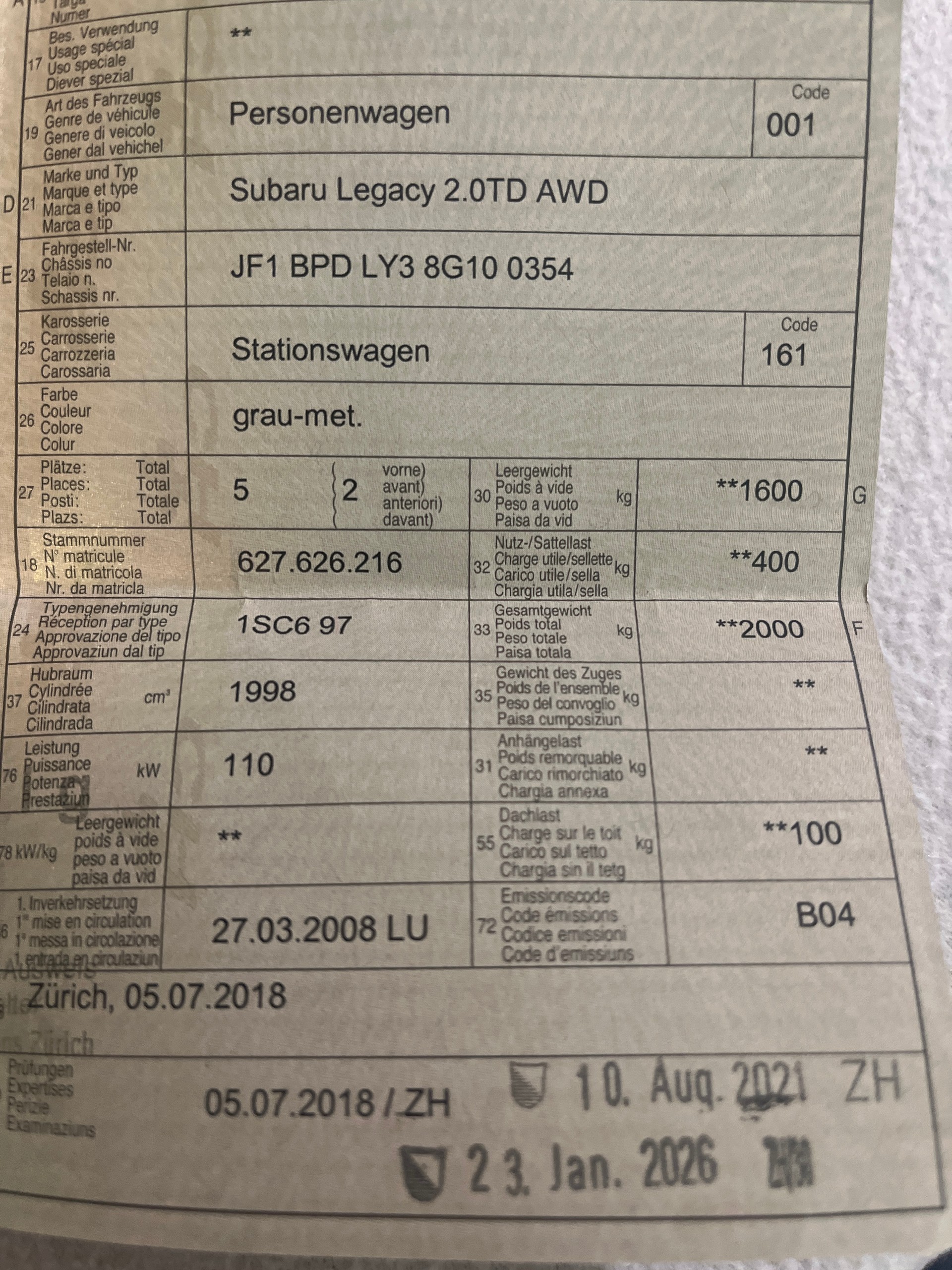SUBARU Legacy 2.0D AWD Swiss-image-15