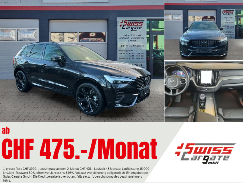 VOLVO XC60 B5 Benzin Mild Hybrid AWD Ultra Dark Geartronic mit AHK & Panoramadach & 5J Werksgarantie oder bis 200000km-image-0