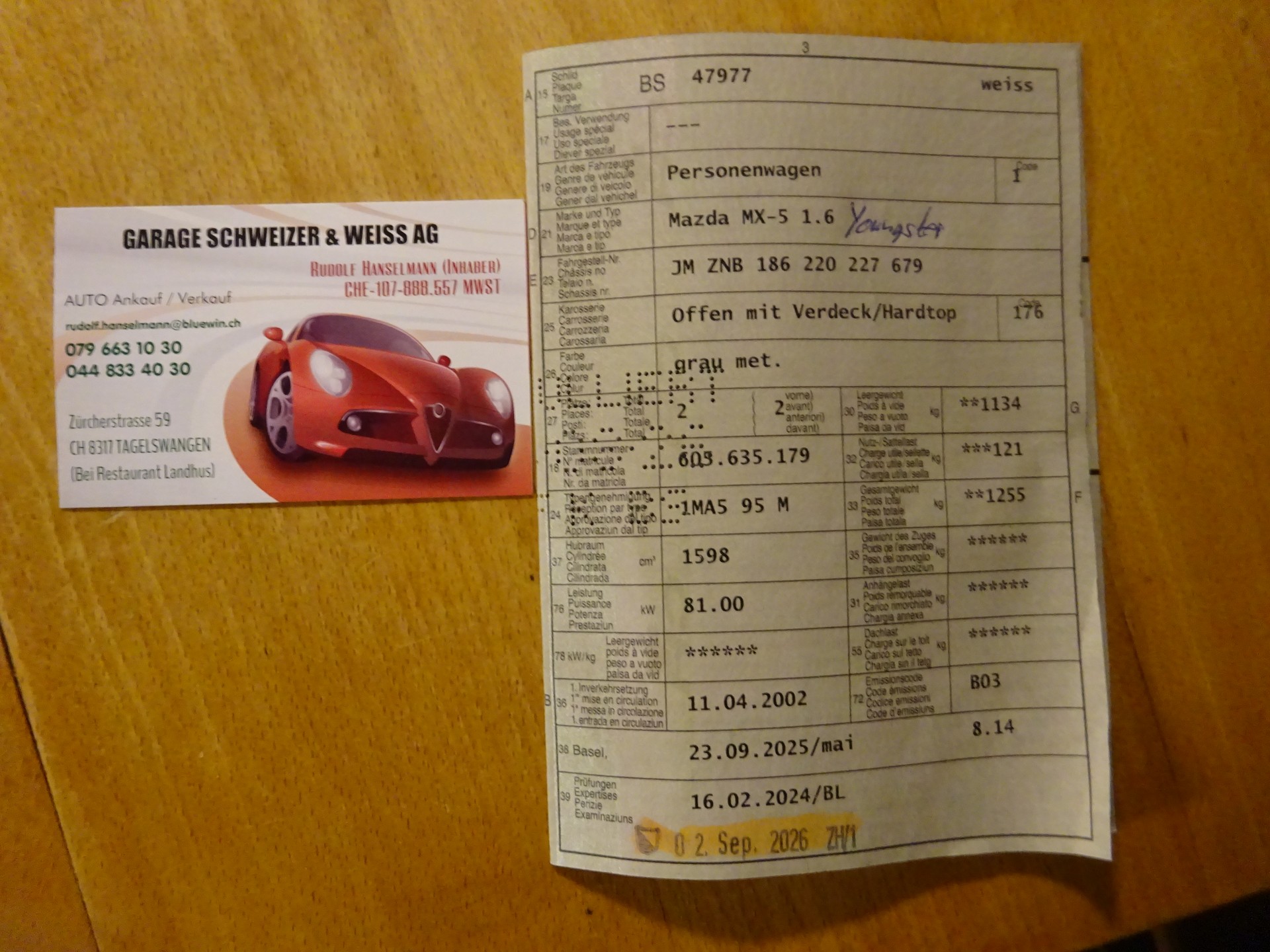 MAZDA MX-5 1.6i-16 Youngster - MFK 8.2026 - LEDERSITZE - SPEZ.AUSPUFF-image-13