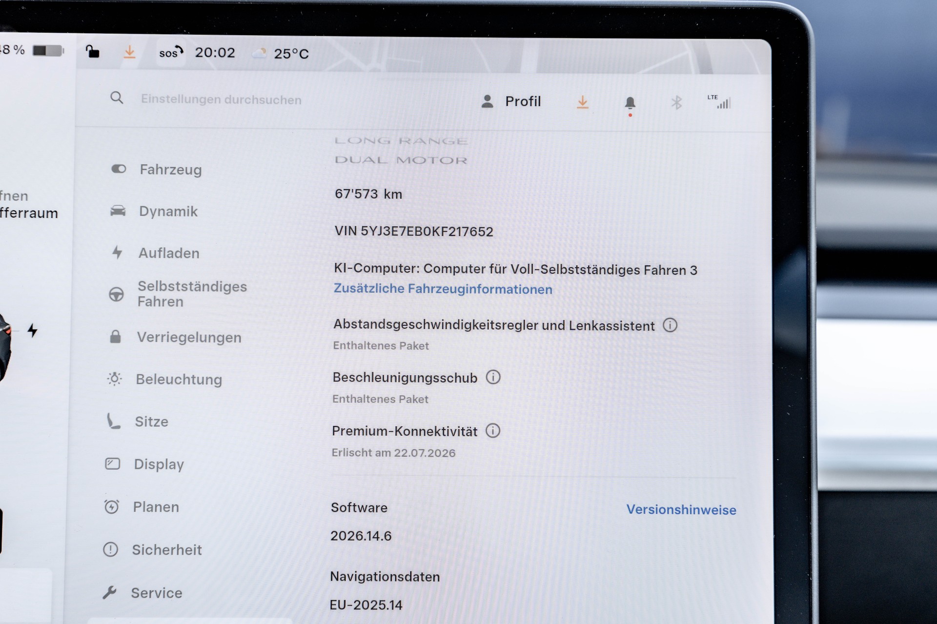 TESLA Model 3 Long Range Dual Motor AWD * FRISCH AB MFK * KI Computer für selbständiges Fahren * Beschleunigungsschub *-image-19
