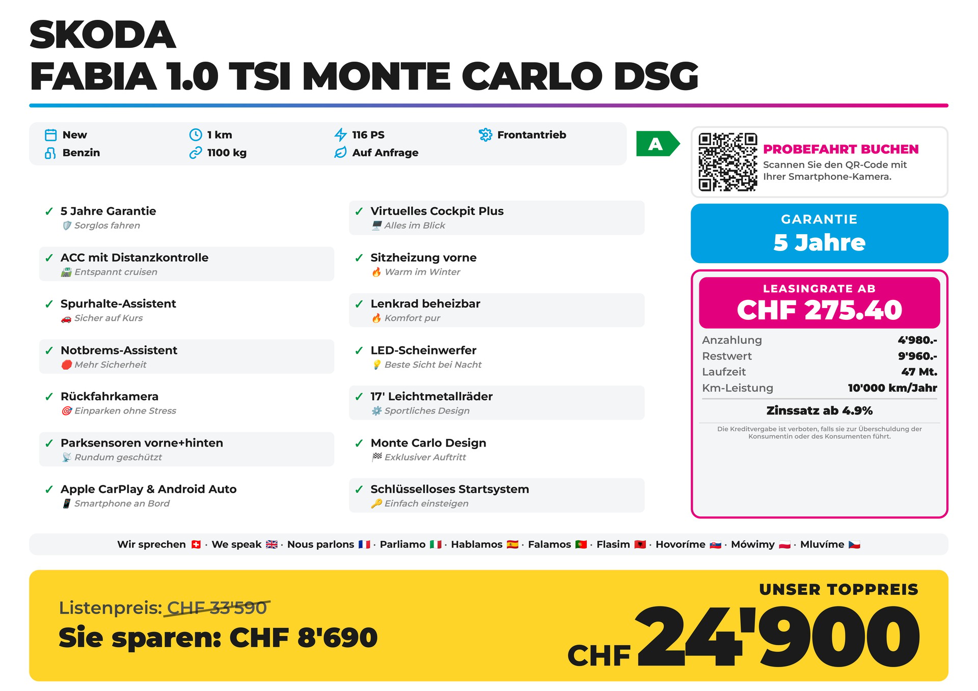 SKODA Fabia 1.0 TSI Monte Carlo DSG 2026-image-1