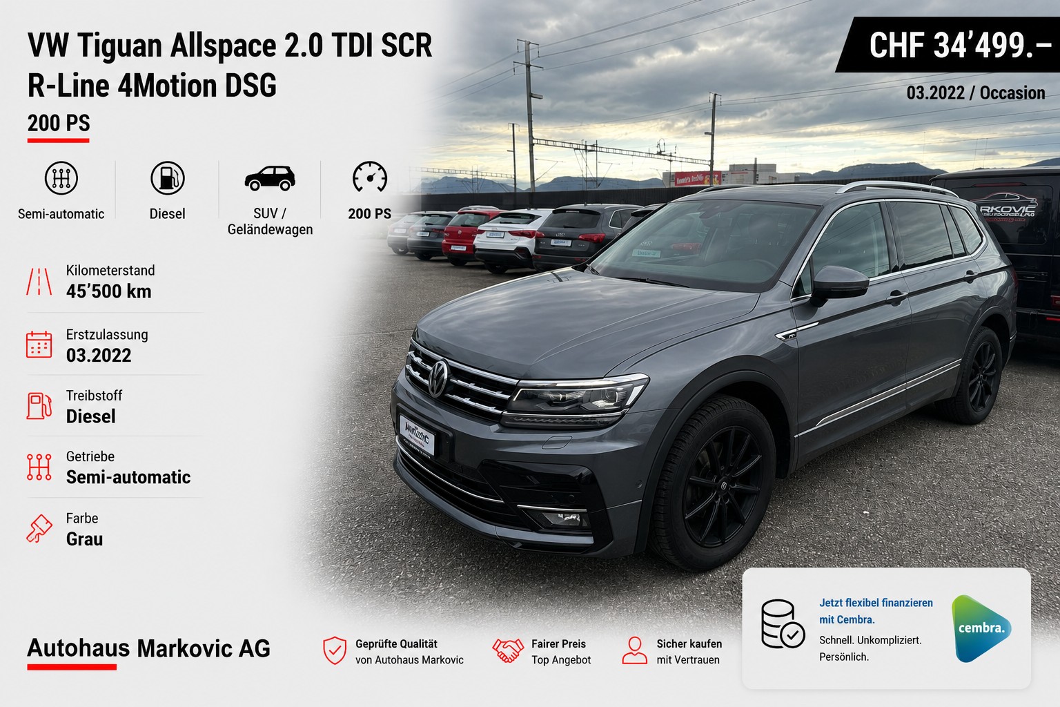 VW Tiguan Allspace 2.0 TDI SCR R-Line 4Motion DSG