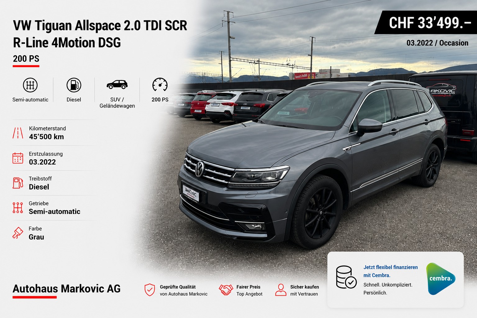 VW Tiguan Allspace 2.0 TDI SCR R-Line 4Motion DSG