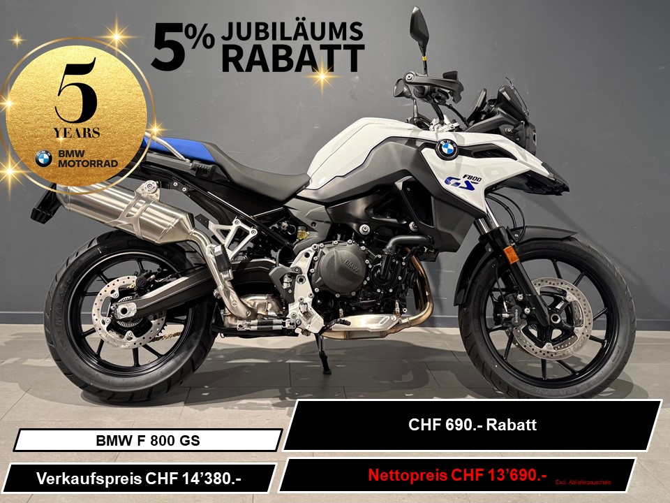 BMW F 800 GS 5% Jubiläumsrabatt