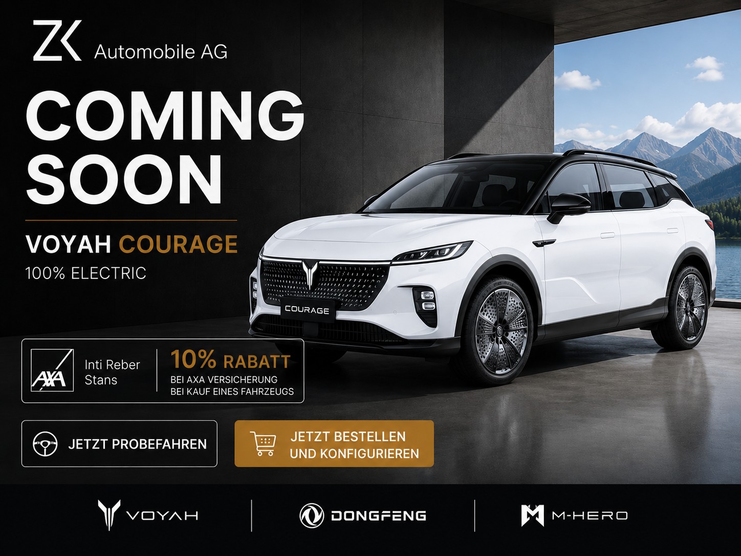 VOYAH Courage 80 kWh 4WD 435PS Moonlight White