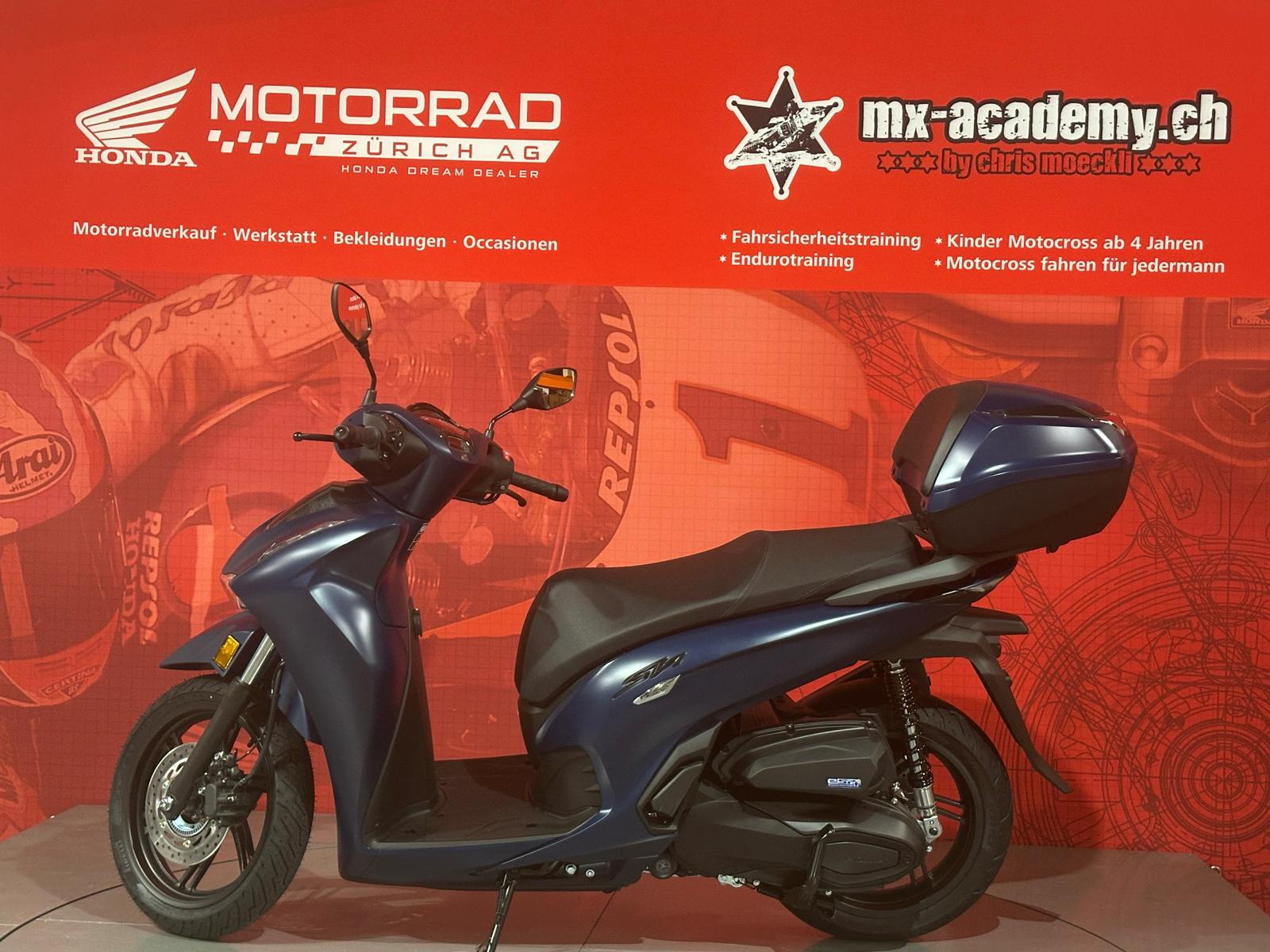 HONDA SH350i Smart Top Box Matte Jeans Blue Metallic-showroom-element-3