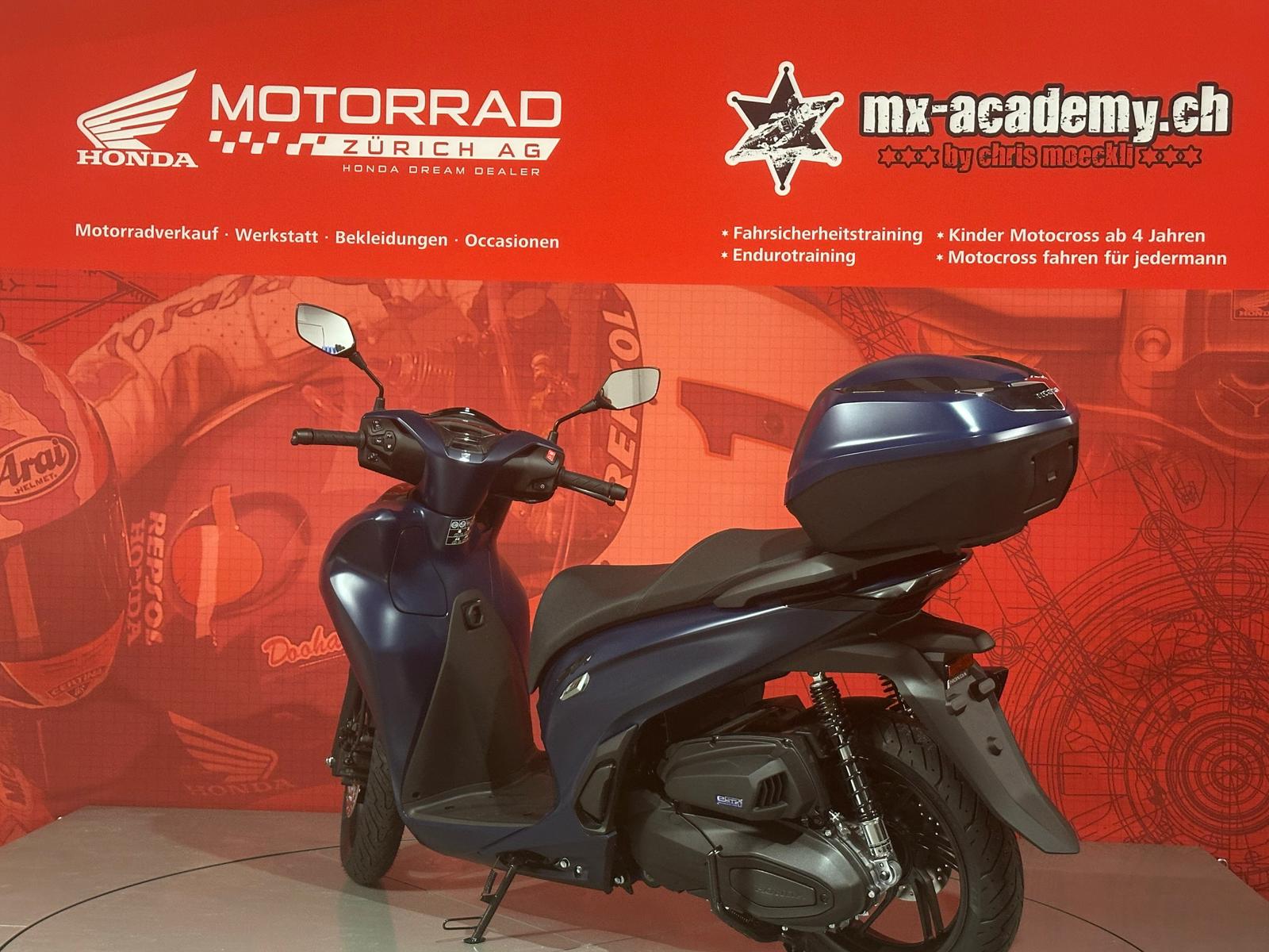 HONDA SH350i Smart Top Box Matte Jeans Blue Metallic-image-4