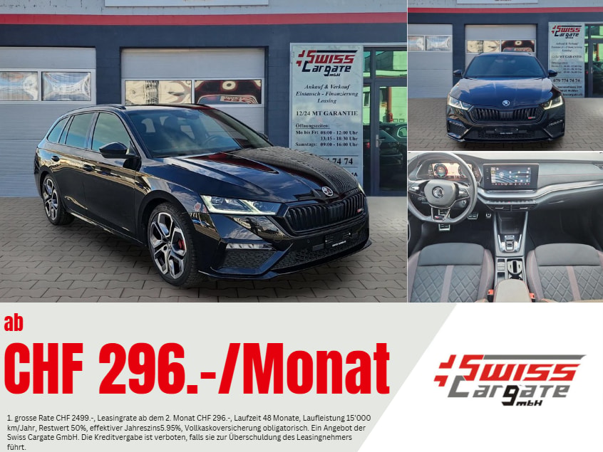 SKODA Octavia Combi 2.0 TDI DSG RS 4x4 mit AHK-Vorbereitung & 5J Werksgarantie oder bis 100000km